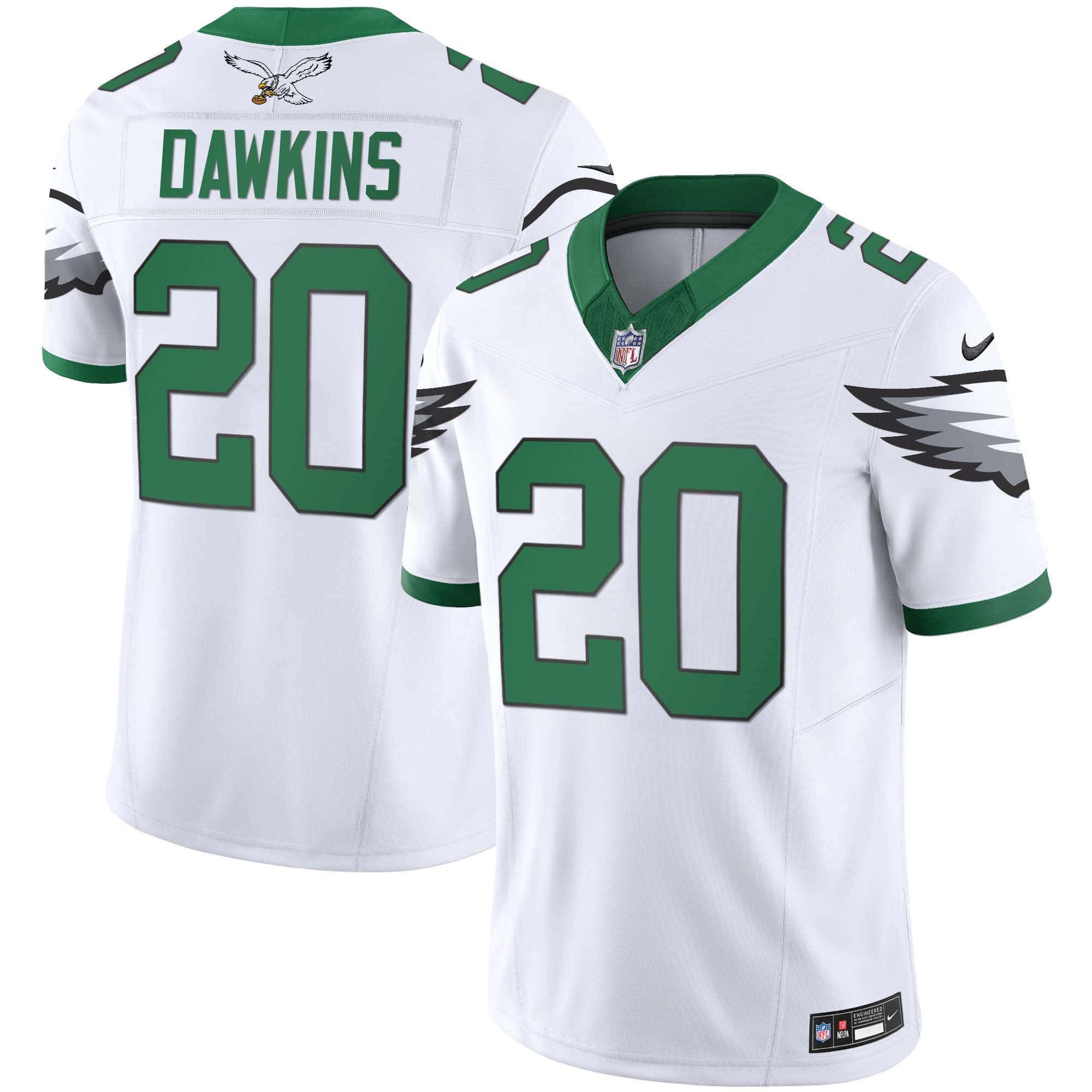 Men Philadelphia Eagles #20 Dawkins White 2024 Nike Vapor Limited NFL Jersey